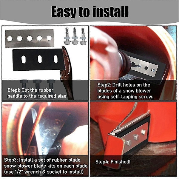 Sneskovl Impeller Modificeringskit - 3/8 tommer 3-bladet Universal, Til Modifikation af 2-trins Maskine