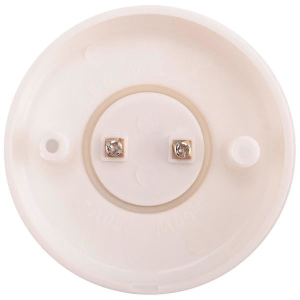 E27 Rund Plastsockel Skruvlampa Lamphållare Vit