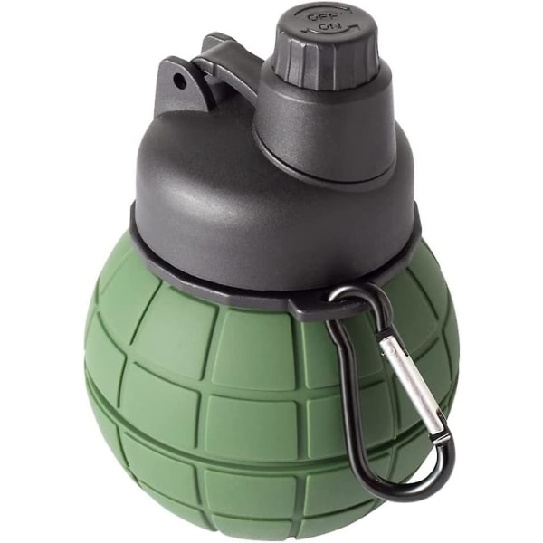 Hopfällbara Koppar för Camping, Silikonvikbar Vattenkopp med Lock, Återanvändbar Kaffemugg, BPA-Fri, Hög Temperaturbeständighet - 550ml, greengreen1pcs