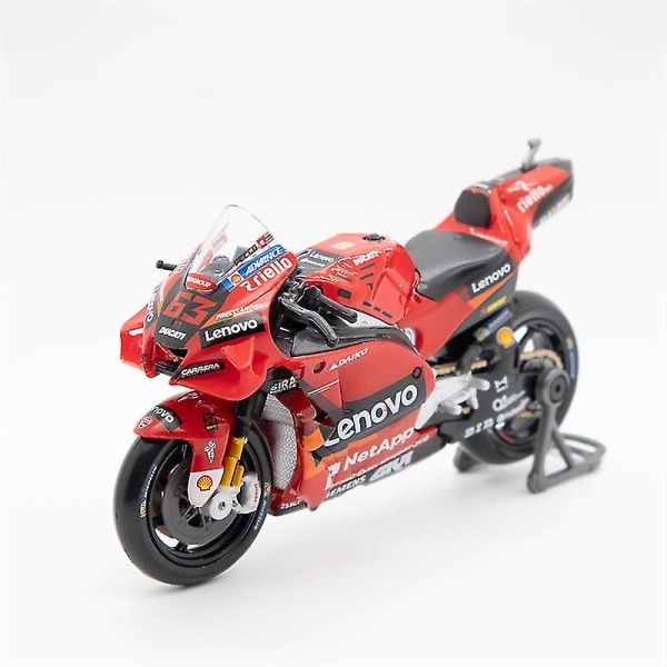 Born Pretty Maisto 1:18 Ducati Gp Lenovo Team #63 Desmosedici Pecco Bagnaia 2022 Diecast Model Motorcykel Boy Legetøj