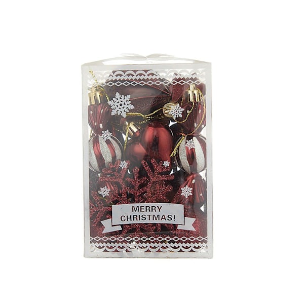 Julekule-sett fra Nightmare Before Christmas 6 cm malt spesialformet kule støvpulver snøfnuggboks juletilbehør