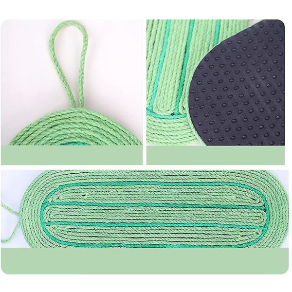 Kattskrapstolpe Väggmonterad kattskrapa Slitstark Sisal-matta repmatta med hängrep för inomhuskattslipning av klor