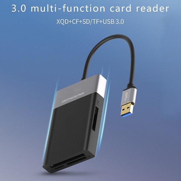 Xqd-kortinlukija Multi , jossa 2 X USB 3.0 -keskitinsovitin G/, 2933x/1400x Windowsille/