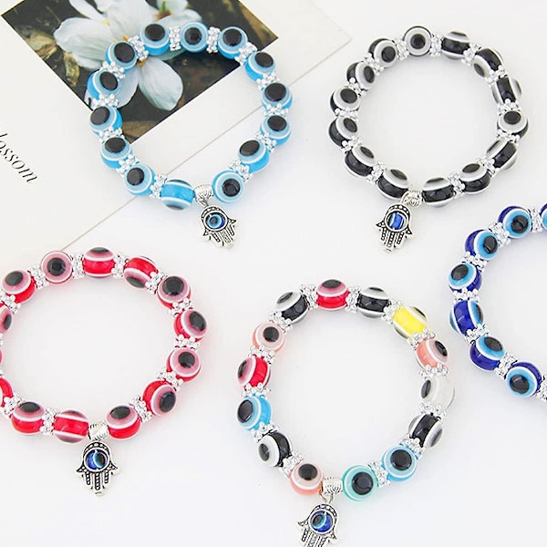 450 stk 15 Farger Ondt Øye Perler Sett Engros Ondt Øye Perler Bulk Ondt Øye Perler Blandet Farge Ondt Øye Perler Diy Håndlagde Perler Charms Resin Ondt Øye Be