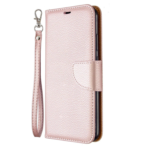 Litchi Skin Wallet Læder Telefon Etui med Rem til Huawei P40 lite E/Y7p/Honor 9C