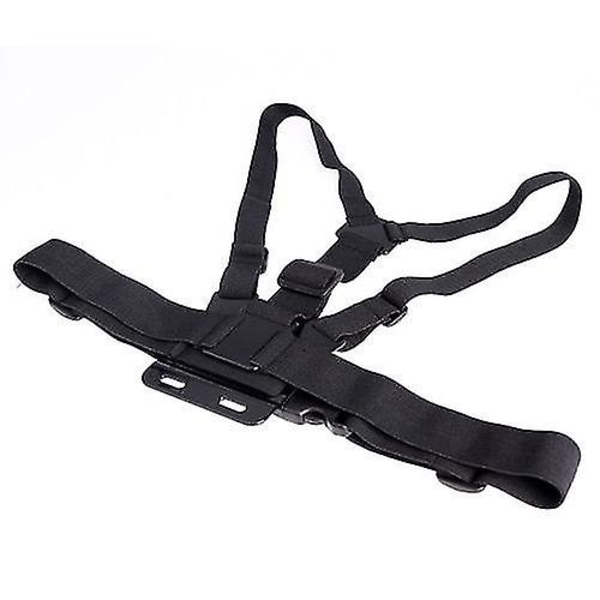 Justerbar Elastisk Brystsele Stroppfeste Belte For Gopro (1 Stykk, Svart
