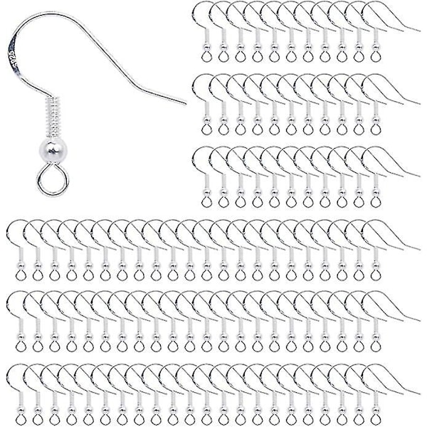 Hakeörhängen 925 Sterling Silver Örhänge med Fiskkrok