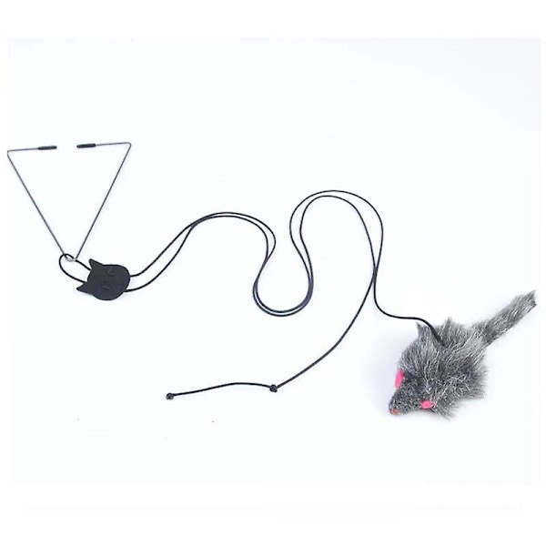 1pc Cat Toys Self-excited Hanging Door Retractable Funny Cat Scratch Rope Mouse Interactive Toys For Cats Stick Pet Cat Supplies