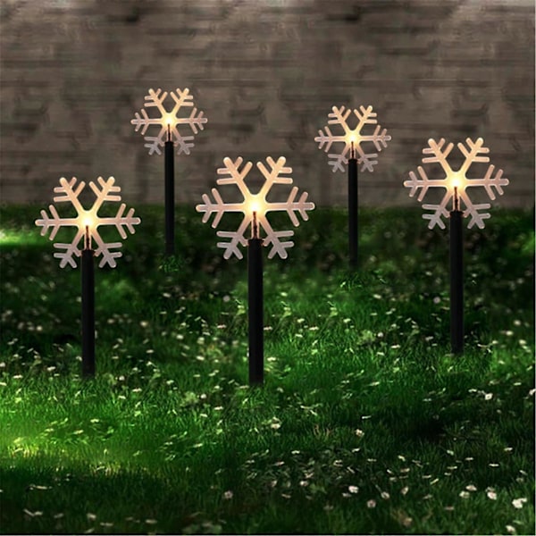 Nightmare Before Christmas Snowflake Christmas Garden Light Christmas Decoration For Home LED Ground Plug Light