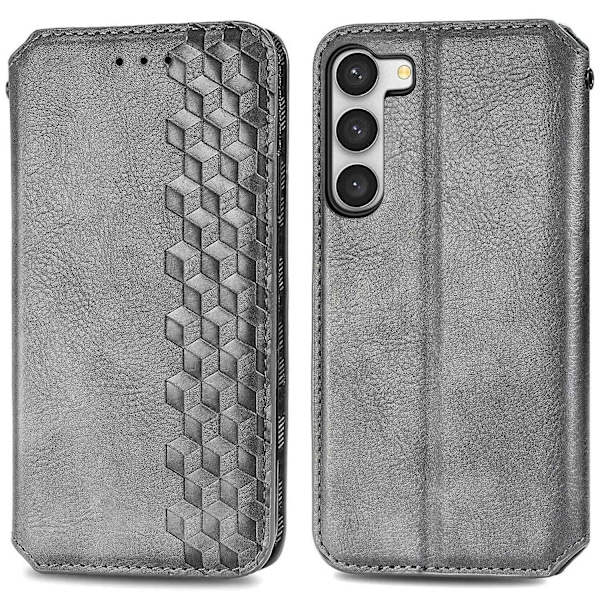 For Samsung Galaxy S23 Full Coverage Cover Magnetic Auto-absorbed Stand Wallet Folio Flip Phone Case