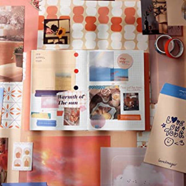 Estetisk Skrapbokssats, Junk Journal-Sats med Journalföring/Skrapboksmaterial, Present till Tonåring (