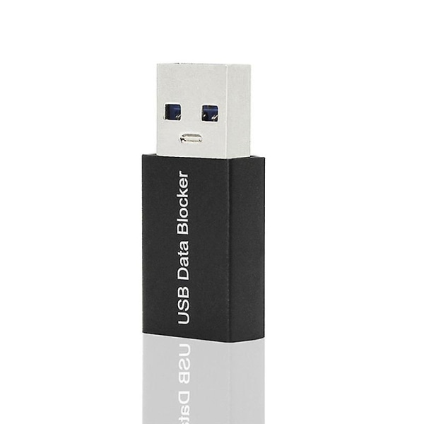 5 st USB Data Blocker, endast avgiftsbelagd USB Blocker Adapter för att blockera datasynkronisering, skydda mot Juice Jacking Black