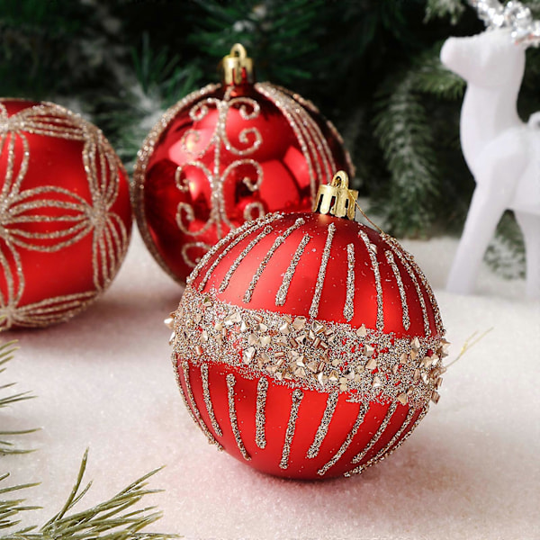 Julgranspynt Juldekorationer 8cm/6st Handmålade Julgranskulor För Julgran
