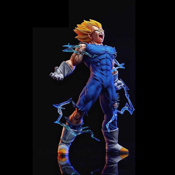 27cm Dragon Ball Z Majin Vegeta Anime Figur Selvdestruktion Figurer Led Hoved Pvc Figur Statue Model Dekoration Legetøj Gave