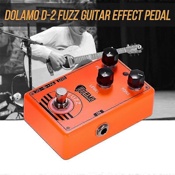D-2 Fuzz Gitarr Effektpedal True Bypass Elektriska Gitarrdelar & Tillbehör