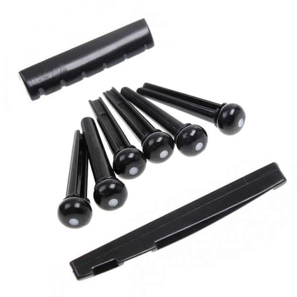 6 Strängar Akustisk Gitarr Träbro Stift Sadel/Mutter, Musikinstrument Tillbehör