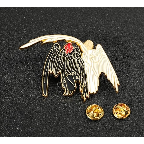 Piirretty Anime Hyvät Ennusteet The Unspeakable Husband Enkelit ja Demoni Hard Enamel Pin Aziraphale ja Crowley Rintataskun Pinni Muotikoru