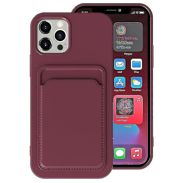 Tpu +flannel Card Case  For Iphone 11