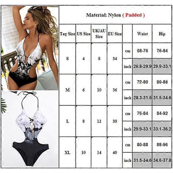Dame Paddet Monokini Badetøj En-delt Udsnit Badetøj Strand Badetøj