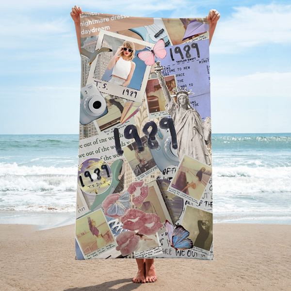 140x180cm Mikrofiber strandhandduk kändis omgivande rektangulär strandhandduk Taylor Swift sångare badhandduk handduk