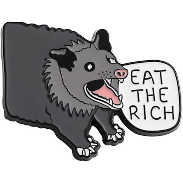 Ät Rik Opossum Emalj Stift Lapel Stift Badge Brosch Smycken Tillbehör Anime Emalj Stift Brosch Samling Set Lämplig för Kläder Väskor Ryggsäckar