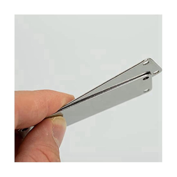 25-pack rostfritt stål gravyr blanka etiketter rektangel stämpling ämnen med 4 hål 1 tum x 3 tum