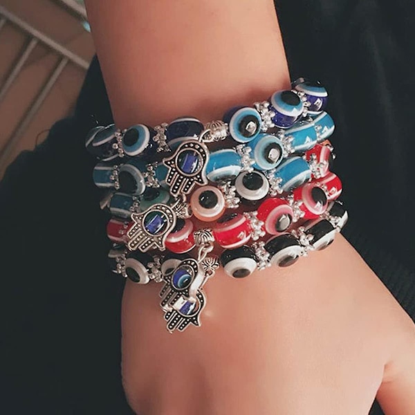 450 stk 15 Farger Ondt Øye Perler Sett Engros Ondt Øye Perler Bulk Ondt Øye Perler Blandet Farge Ondt Øye Perler Diy Håndlagde Perler Charms Resin Ondt Øye Be