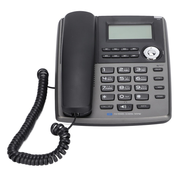 Telefon med ledning med højttalertelefon Ekstra stort vippedisplay Kabeltelefon til hjemmekontor