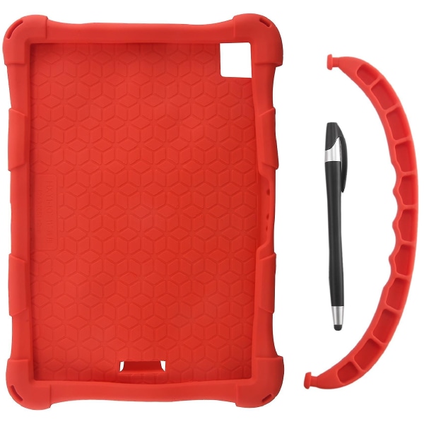 Tabletæske til M40 P20hd 10,1 tommer silikonetui til tablet Tabletstativ med håndtag til P20hd (rød) Svart M