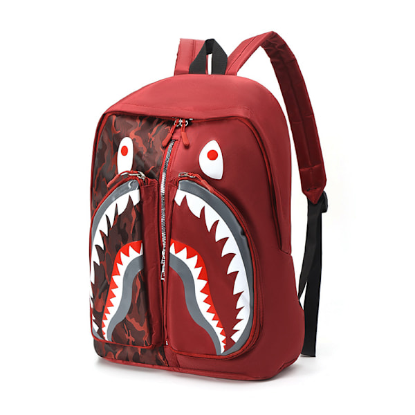 Shark schoolbag bapee personalized graffiti student backpack men and women fashion trend backpack