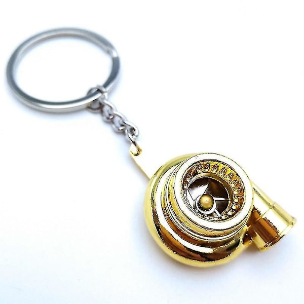 Bil Metal Nøglering Lyd Turbo Nøgle Almindelig Leje Spindende Model Turbine Turbo Ring Nøgle Turbo Formet-mxbc