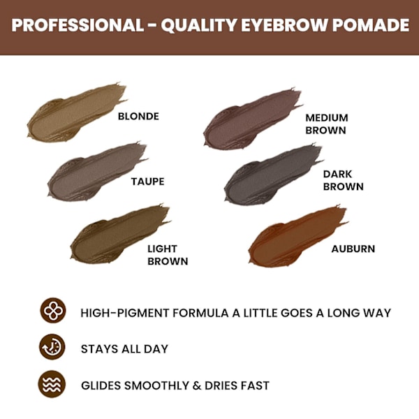 Eelhoe Eyebrow Gel Set Vanntett Brodering, Ingen Usmudding, Ingen Sminke, Øyenbryn Reparasjon, Naturlig Tredimensjonal Øyenbrynspenn Øyenbrynsgel