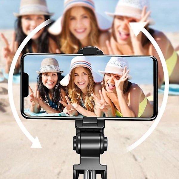 Bluetooth Vit Mobiltelefon Selfie Stick, Stil: Bluetooth Vit