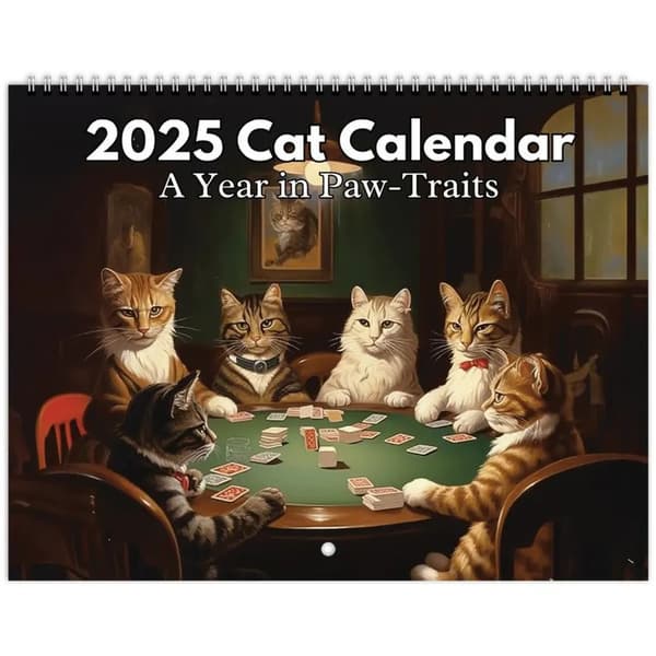 Ikonisk Kattkonst 2025 Kalender