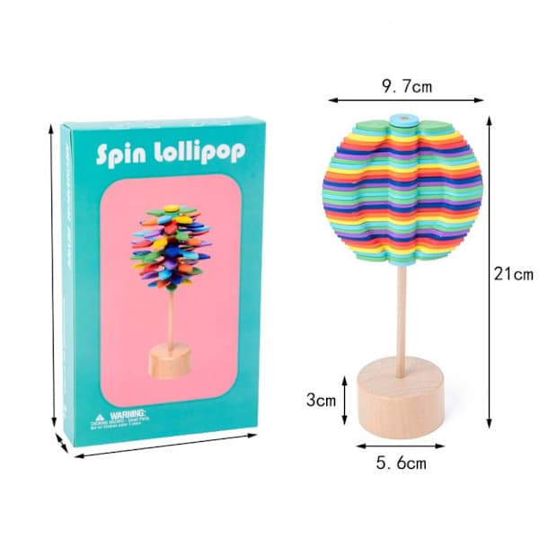 Spiral Lollipop-leksak — Fidget Spinner-leksak (2-pack)