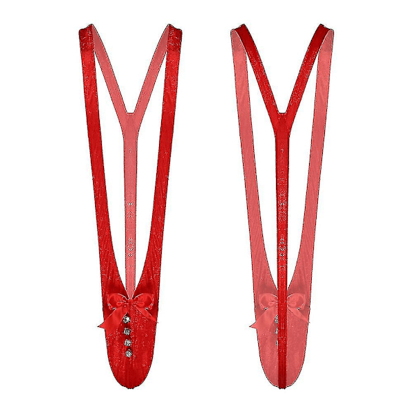 Menn Sexy Jul Party Mankini Erotisk Thong Brief Cosplay Undertøy Nattøy