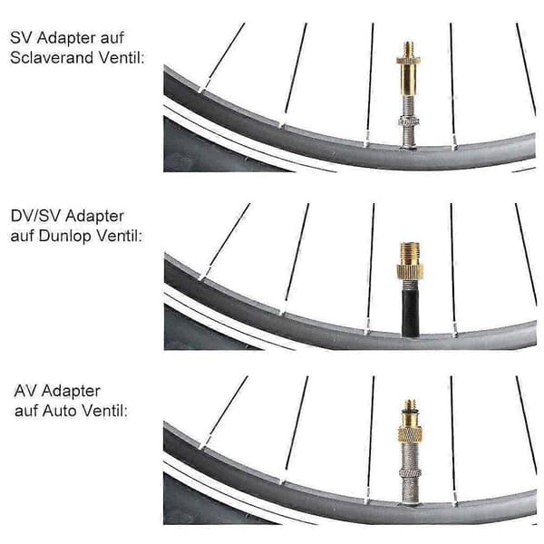 Koppar Cykelpump Konverteringsmunstycken Adapterverktyg 24st