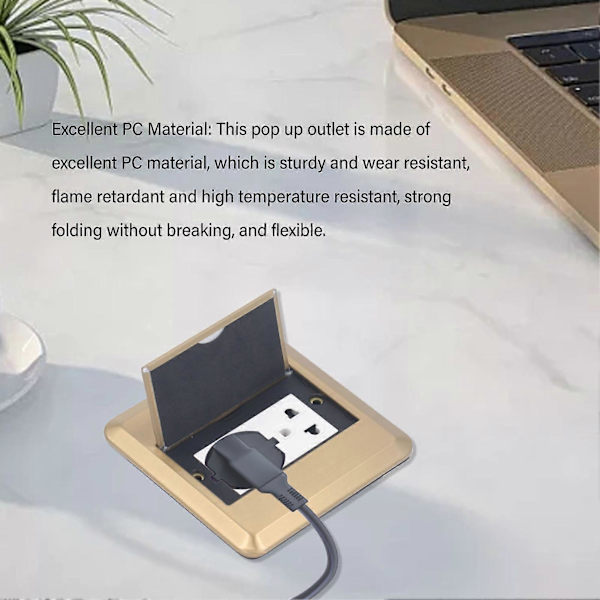 Lattian sähköpistorasia Monitoiminen Ruostumattomasta Teräksestä Uppoasennettava Piilotettu Pop Up Pistorasia AC250V YEMAA