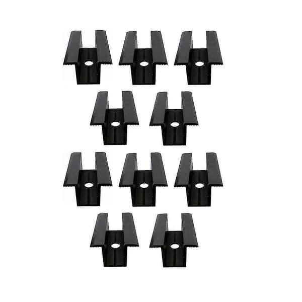 10 x Midtmonteringsklemmer til PV-solpaneler, Sort, Modulholder til alle rammehøjder, Solpanelbeslag