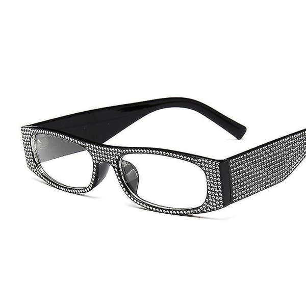 Mode Små Firkantede Solbriller Kvinder Imitation Diamond Solbriller