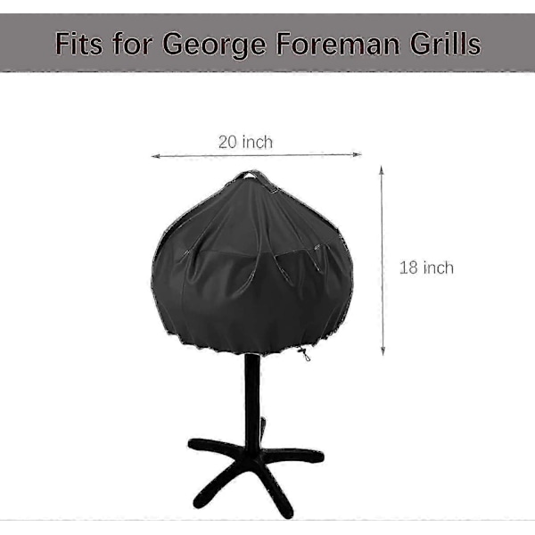 Grillöverdrag för George Foreman, TwoPone Elektriskt BBQ Grillöverdrag Runt Grillöverdrag, Inomhus Utomhus W
