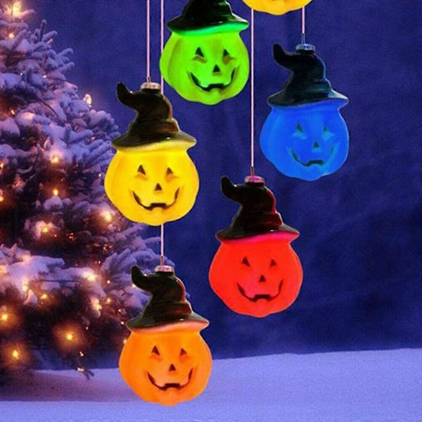 Halloween-lykt med gresskar-anheng, vindklokker, hengende dekorasjon, hagepynt, skrekk-rekvisitter
