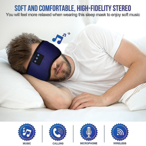 Sömnhörlurar Andas 3d sovhörlurar, sömnmask Bluetooth