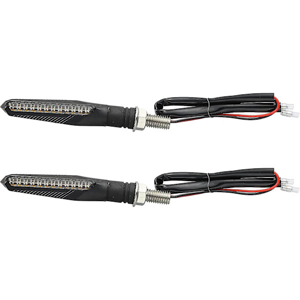 Motorcykel Flydende Blinklys Amber Lys 12v Ledblack2pcs