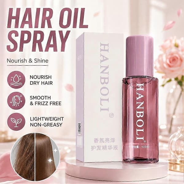 HANBOLI Doftande Hårvård Eterisk Oljespray, Utjämnande Silkeslen Håroljespray - 100ML 2pcs