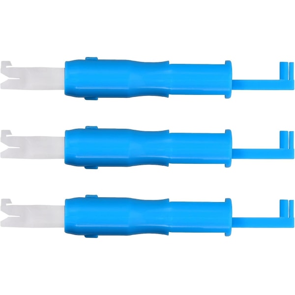 3 stykker synålinnføring Automatisk nåletråder Nåletrådeverktøy for symaskin (blå)