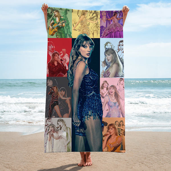 140x180cm Mikrofiber strandhandduk kändis omgivande rektangulär strandhandduk Taylor Swift sångare badhandduk handduk