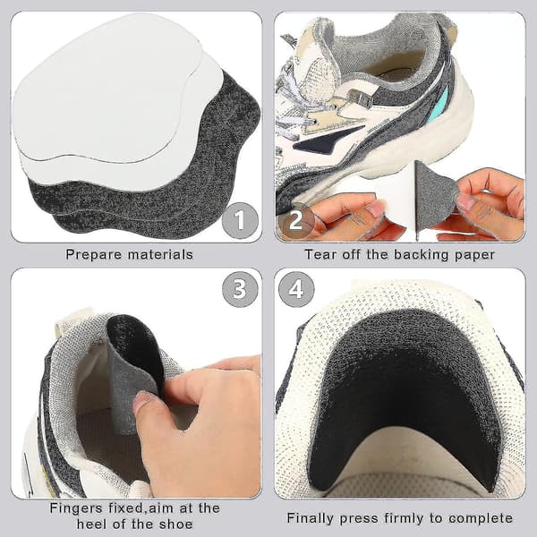 8 par sko hæl reparation patch kit sko sneaker hul reparation patch selvklæbende sko hæl slid hul