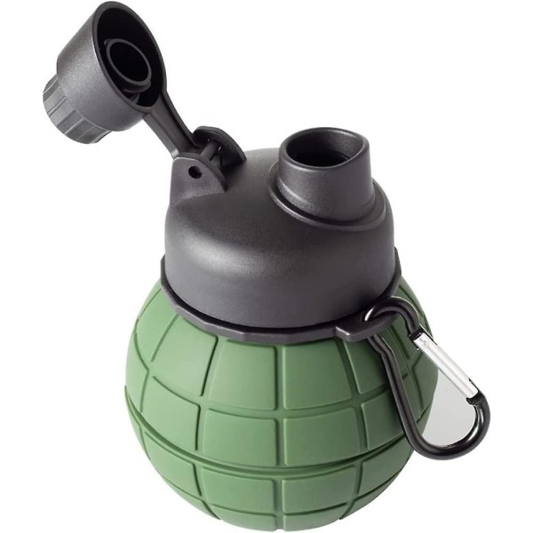 Sammenklappelige Kopper Til Camping, Silikon Foldbar Vandkop Med Låg, Genanvendelig Kaffe Kop, BPA Fri, Høj Temperaturbestandighed - 550ml,greengreen1pcs