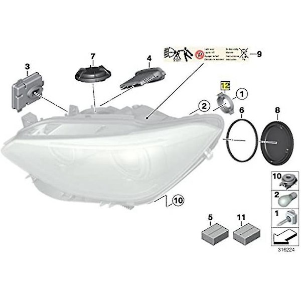 2 kpl D1s D3s Xenon Hid -lamppipunkkiadapteri Rengaspidike 63117162087 Sopii 1 3 5 7 Sarja X5 X6